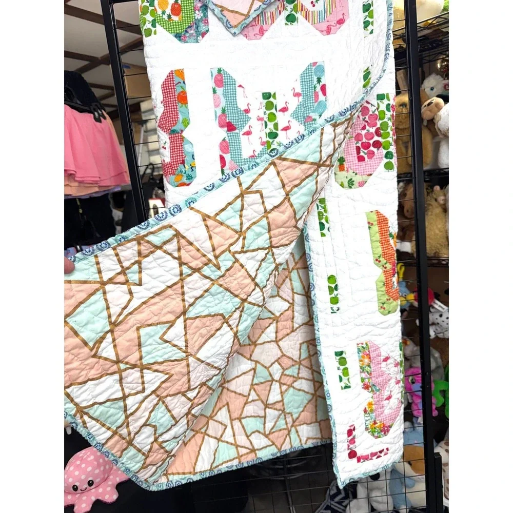 Handmade Baby Quilt Social Butterfly Lella Boutique Vanessa Goertzen 53